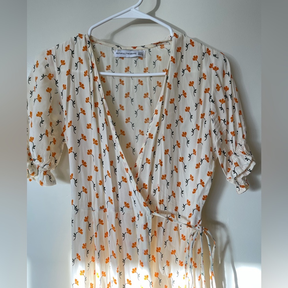 Faithful the brand midi wrap dress